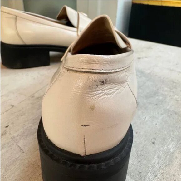 COACH Leah Leather Loafers – Cream, Size 9 - Picture 3 of 8